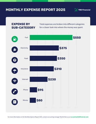 business  Template: Monthly Expense Report Bar Graph Template