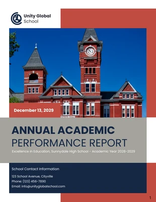 Free  Template: Annual Academic Performance Report Template