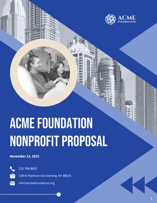 business  Template: Nonprofit Proposal Template