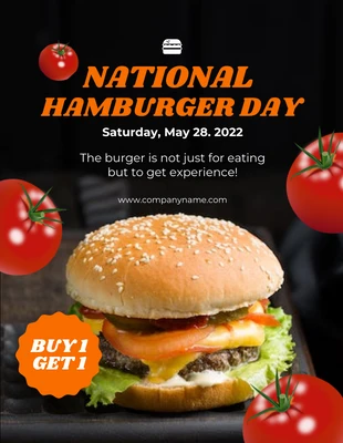 Free  Template: National Hamburger Day Flyer Template