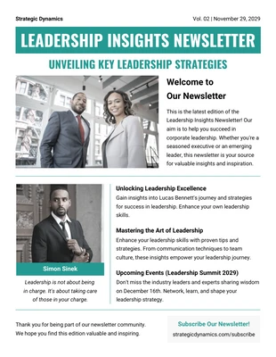 premium  Template: Leadership Insights Newsletter Template