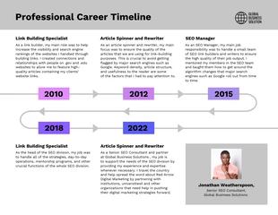 premium  Template: Lilac Career Timeline Infographic Template