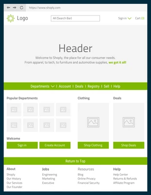 business  Template: Website Wireframe Template