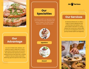 Yellow and Orange Restaurant Tri-fold Brochure - Page 2