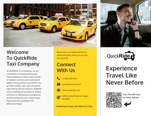 business interactive Template: Ride-Sharing and Taxi Services Brochure