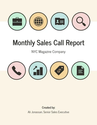 Free  Template: Vintage Sales Call Report Template