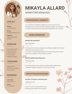 Free  Template: White Brown University Resume Template