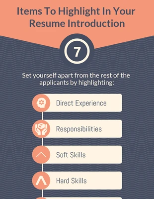 Free  Template: Key Items For a Resume List Infographic Template