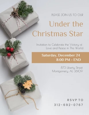 Free  Template: Moder Design Christmas Holiday Party Invitation