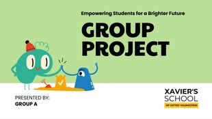 Free  Template: Character Group Project Education Presentation Template