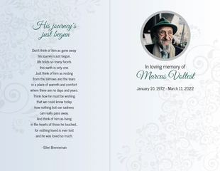 premium  Template: Funeral Examples Bi Fold Program Template