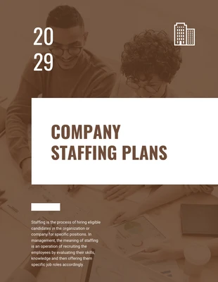 Free  Template: Modern Company Staffing Plan Template