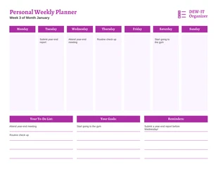 business  Template: Schedule Planner Template