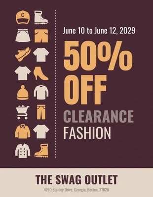 premium  Template: Clearance Fashion Sale Flyer Template