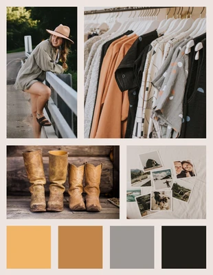 Free  Template: Tan Mood Board