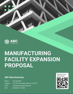 premium  Template: Manufacturing Facility Expansion Proposal Template