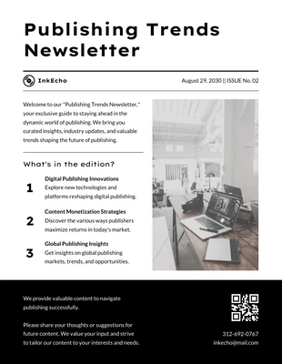 business  Template: Publishing Trends Newsletter Template