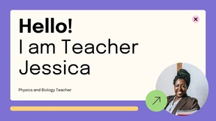 Free  Template: Colorful Teacher Introduction About Me Presentation Template