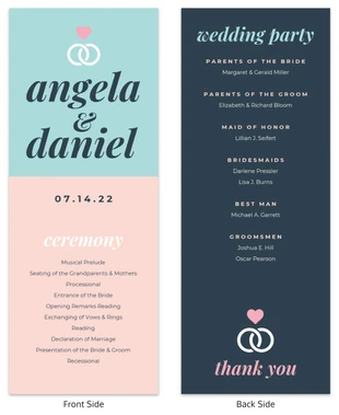 premium  Template: Wedding Program Brochure Template