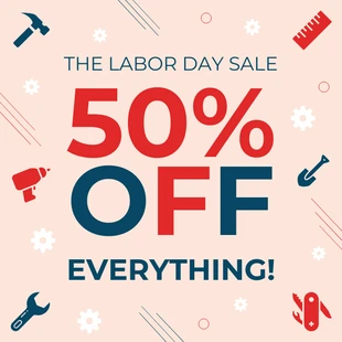 premium  Template: Labor Day Sale Instagram Post