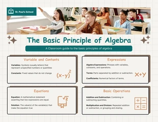 Free  Template: The Basic Principle of Algebra Infographic Template