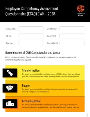 business interactive Template: Employee Competency Assessment Questionnaire Template