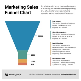 premium  Template: AIDA Marketing Sales Funnel Chart Template