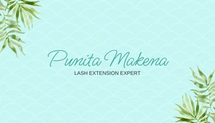 Free  Template: Light Blue Modern Texture Lash Business Card