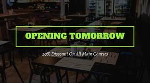 Free  Template: Lime Green Restaurant Blog Banner