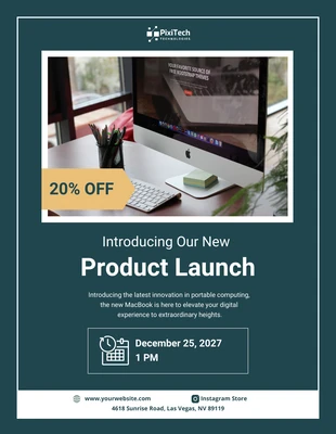 Free  Template: New Computer Product Launch Template