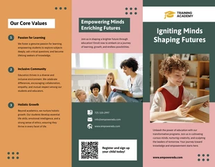 Free interactive Template: Education Trifold Brochure Template