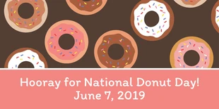 Free  Template: Hooray for National Donut Day Twitter Post