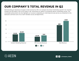 Free  Template: Customizable Company Revenue Column Chart