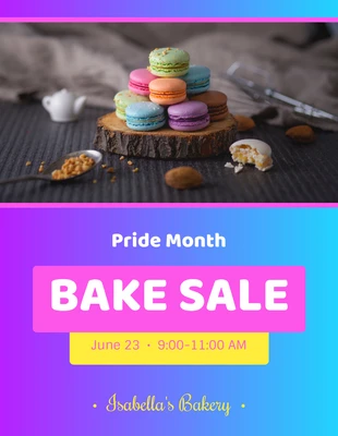 Free  Template: Pride Month Bake Sale Event Flyer Template