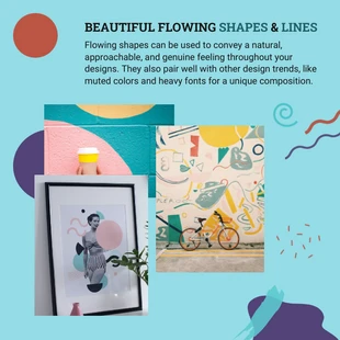 Free  Template: Flowing Shapes Lines Instagram Post