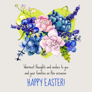 premium  Template: Floral Easter Instagram Post