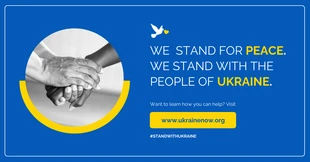 Free  Template: Stand With Ukraine Peace Facebook Post