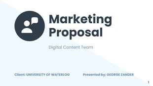 Free  Template: Modern Marketing Proposal Presentation Template