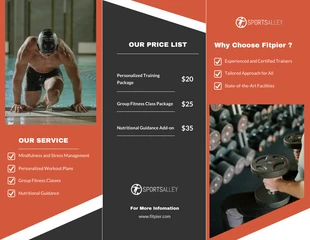 Black and Red Fitness Brochure - Page 2