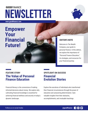 premium  Template: Personal Finance Education Newsletter Template