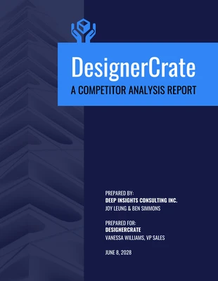 Free accessible Template: Dark Competitor Analysis Consulting Report Template