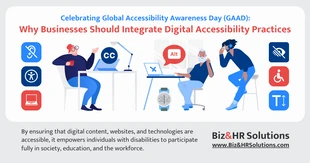 business accessible Template: Integration of Digital Accessibility For Businesses LinkedIn Post