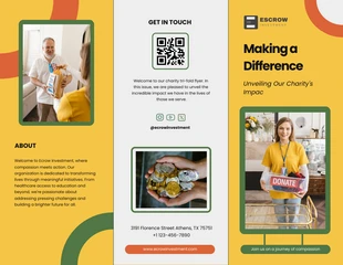 business  Template: Charity Tri Fold Brochure Template