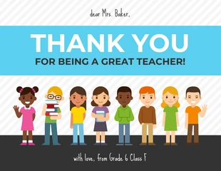 Free  Template: Illustrative Teacher Appreciation Card