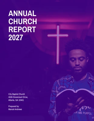 premium  Template: Sample Annual Church Report Template