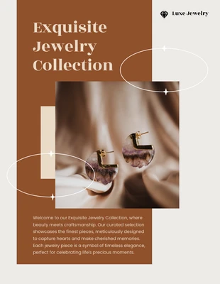 Free  Template: Jewelry Collection Product Catalog Template