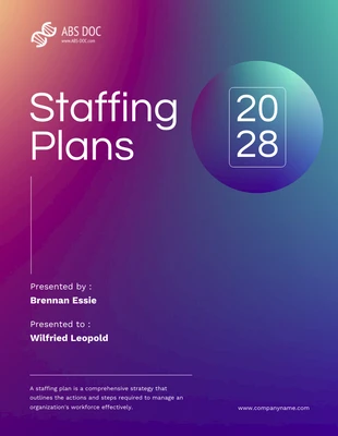 Free  Template: Company Staffing Plan Template