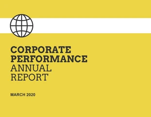 business  Template: Simple Corporate Annual Report Template