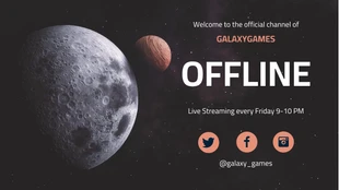 Free  Template: Planets Twitch Offline YouTube Banner