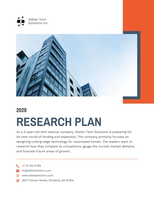 Free  Template: Modern Research Plan Template